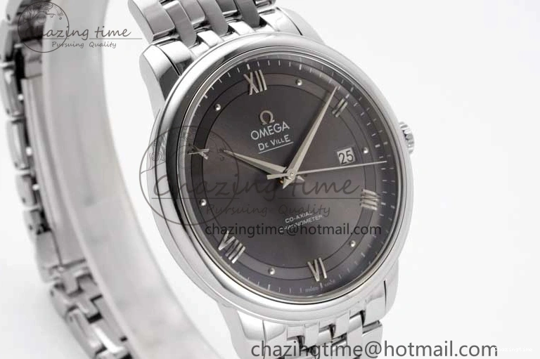 0213 De Ville SS DIWF 1:1 Best Edition Gray Dial SS Markers on SS Bracelet MIYOTA FlexibleFit 7851